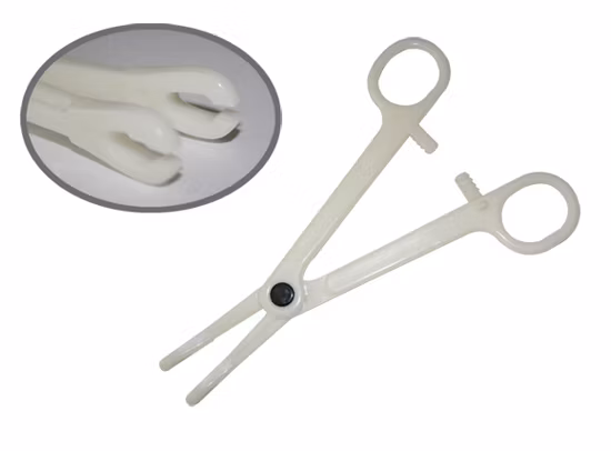 Pinza de perforación desechable estéril, herramienta de perforación, alicates abiertos de plástico para tatuaje