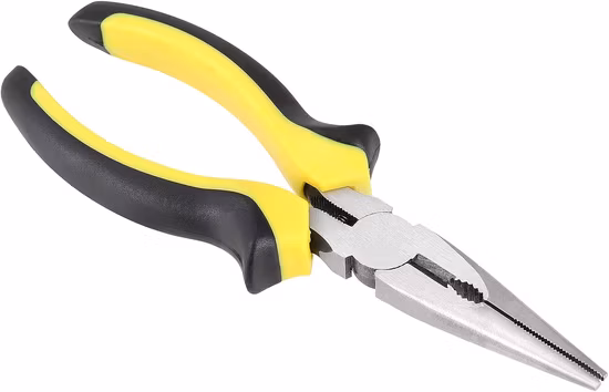 Alicates de punta fina profesionales, acero al carbono, perla